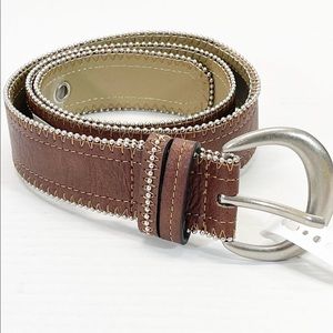 NWT Relic Shotbead Faux Leather Jean Belt Brown Sz S